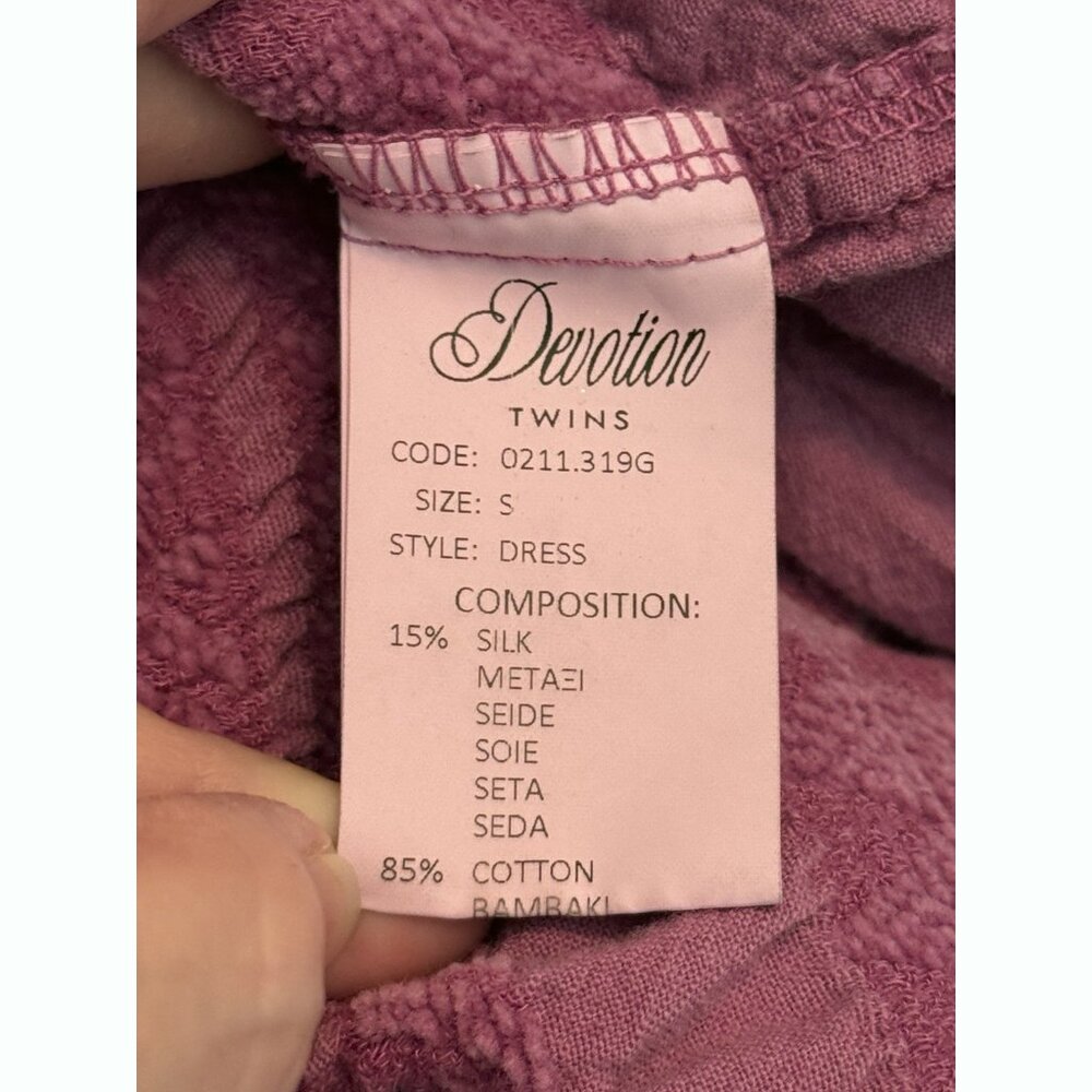 Anthropologie Womens Devotion Twins Petra Tiered Dress Small Pink Boho Feminine - Picture 7 of 10